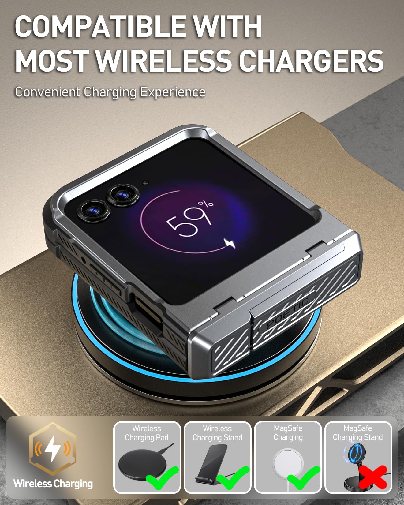 Foto 8 pulgar | Funda Poetic Spartan para Motorola Moto Razr 2024 con Soporte - Venta Internacional