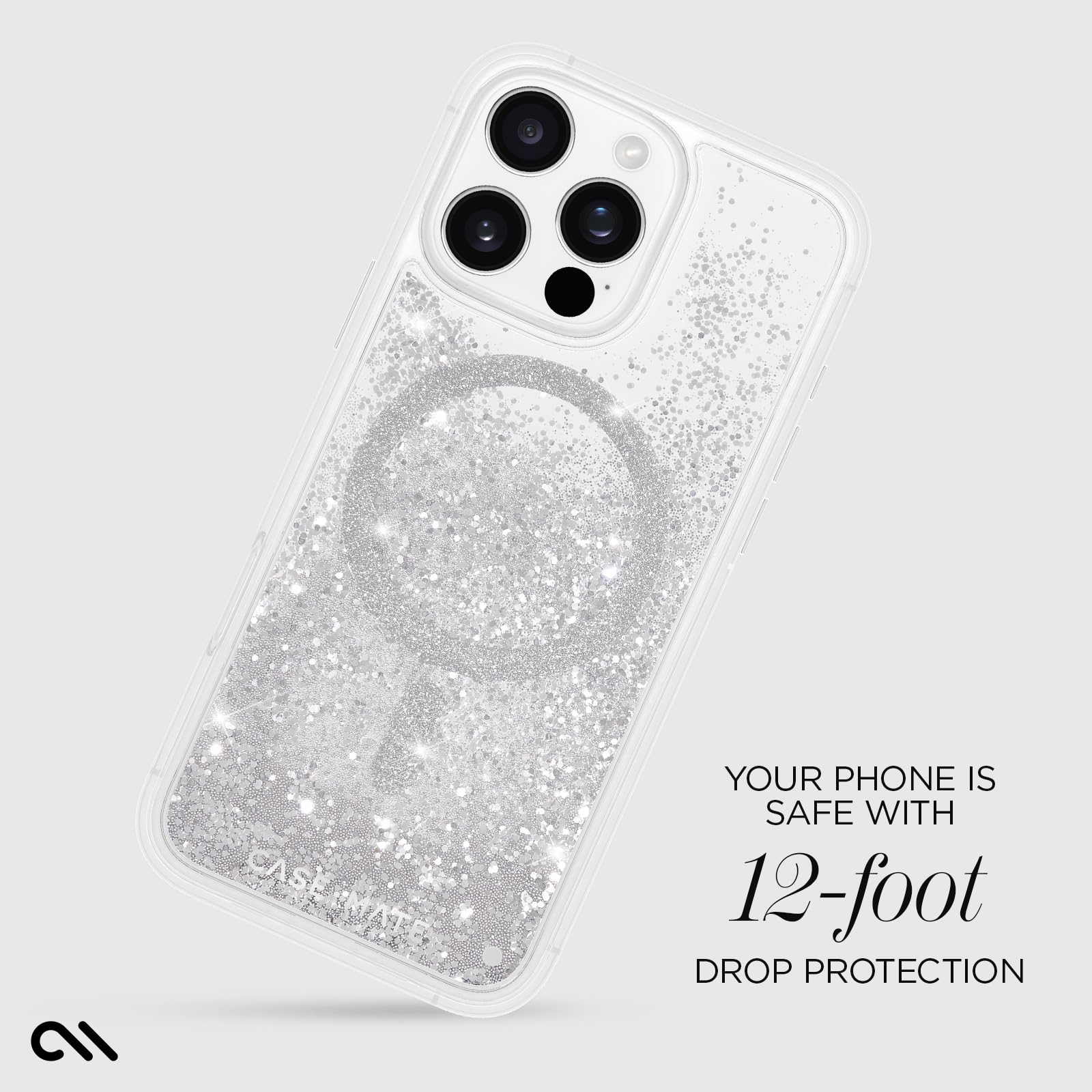 Foto 4 pulgar | Funda para Teléfono Case-Mate iPhone 16 Pro Max Silver Waterfall - Venta Internacional