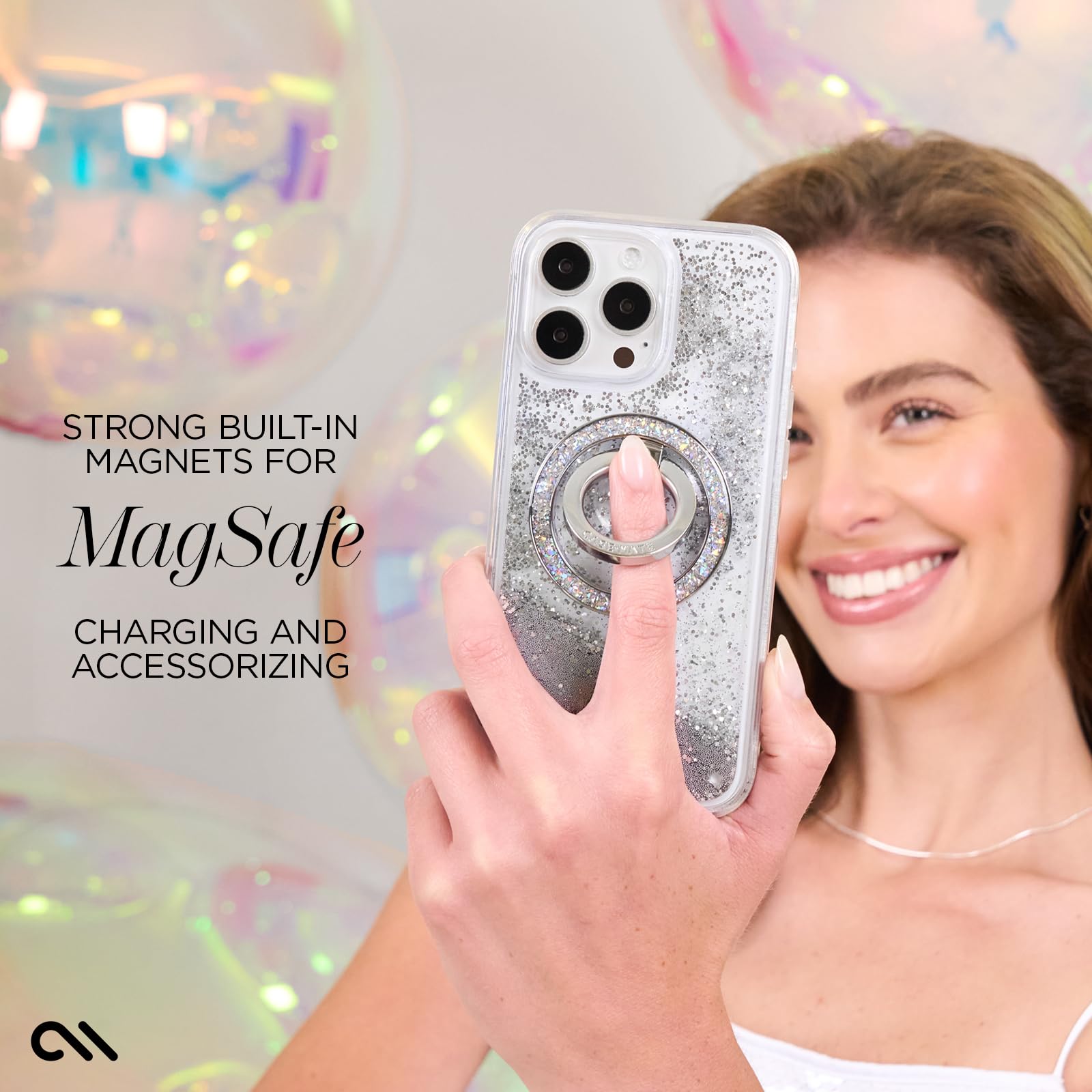 Foto 6 pulgar | Funda para Teléfono Case-Mate iPhone 16 Pro Max Silver Waterfall - Venta Internacional