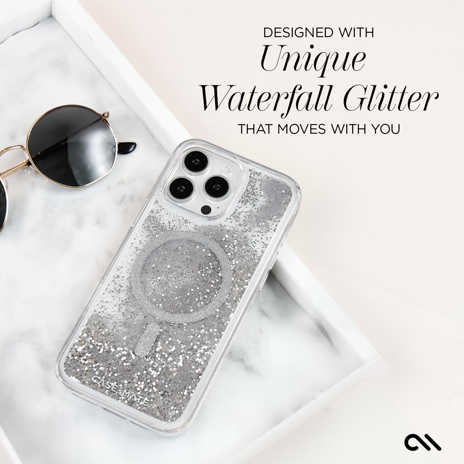 Foto 7 pulgar | Funda para Teléfono Case-Mate iPhone 16 Pro Max Silver Waterfall - Venta Internacional
