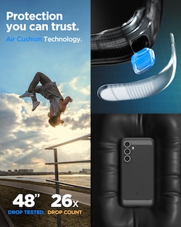 Foto 3 | Funda Spigen Rugged Armor Para El Galaxy S24 Fe 2024, Color Negro Mate - Venta Internacional.