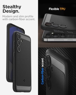 Foto 4 | Funda Spigen Rugged Armor Para El Galaxy S24 Fe 2024, Color Negro Mate - Venta Internacional.