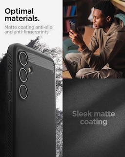 Foto 6 | Funda Spigen Rugged Armor Para El Galaxy S24 Fe 2024, Color Negro Mate - Venta Internacional.