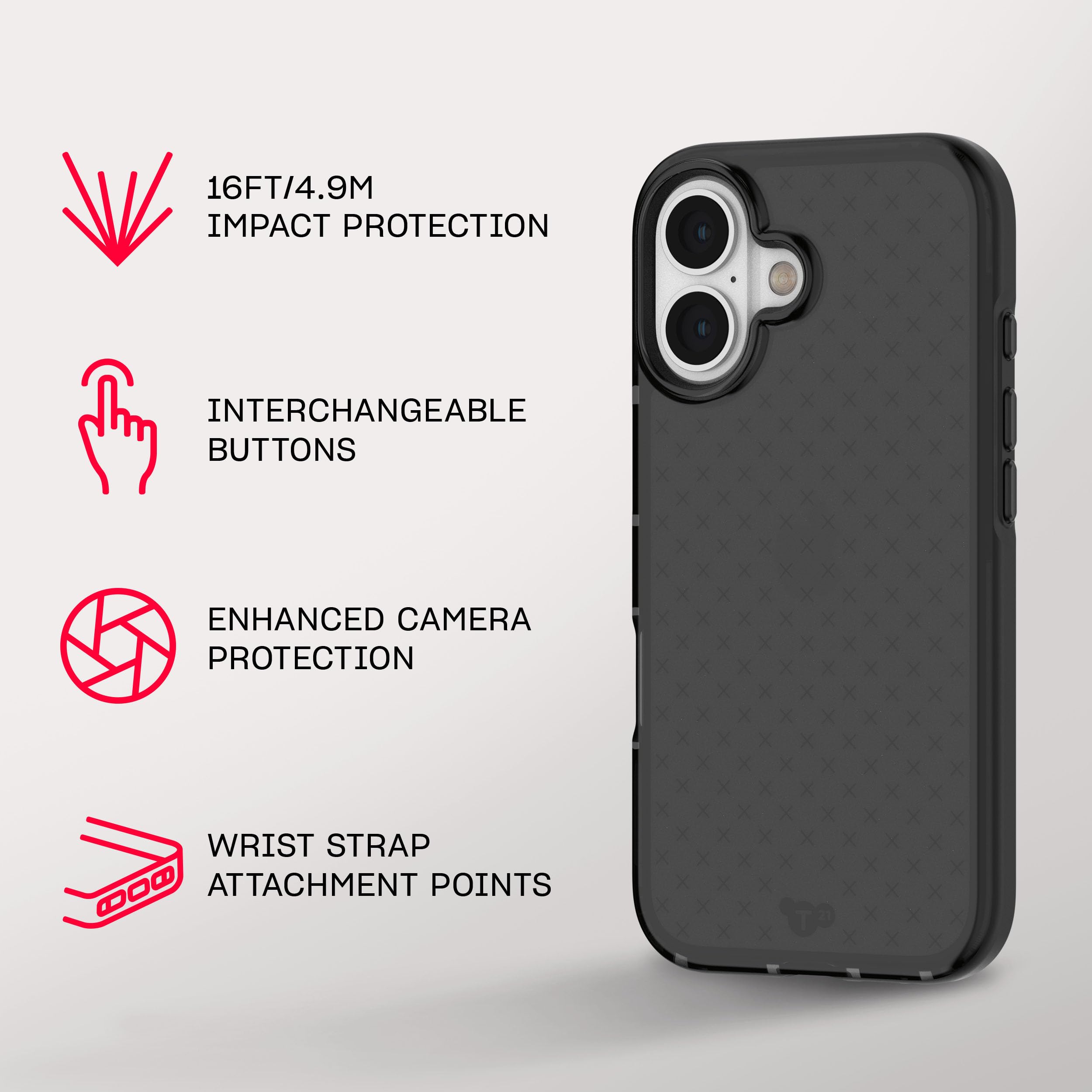 Foto 4 | Funda De Protección Contra Impactos Tech21 Evocheck Para Iphone 16 - Venta Internacional.