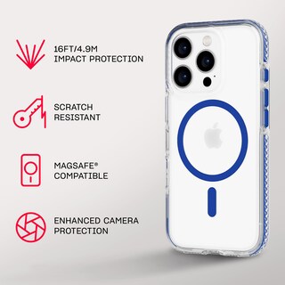 Foto 4 | Funda Tech21 Evocrystal Para Iphone 16 Pro Con Magsafe Blue - Venta Internacional.