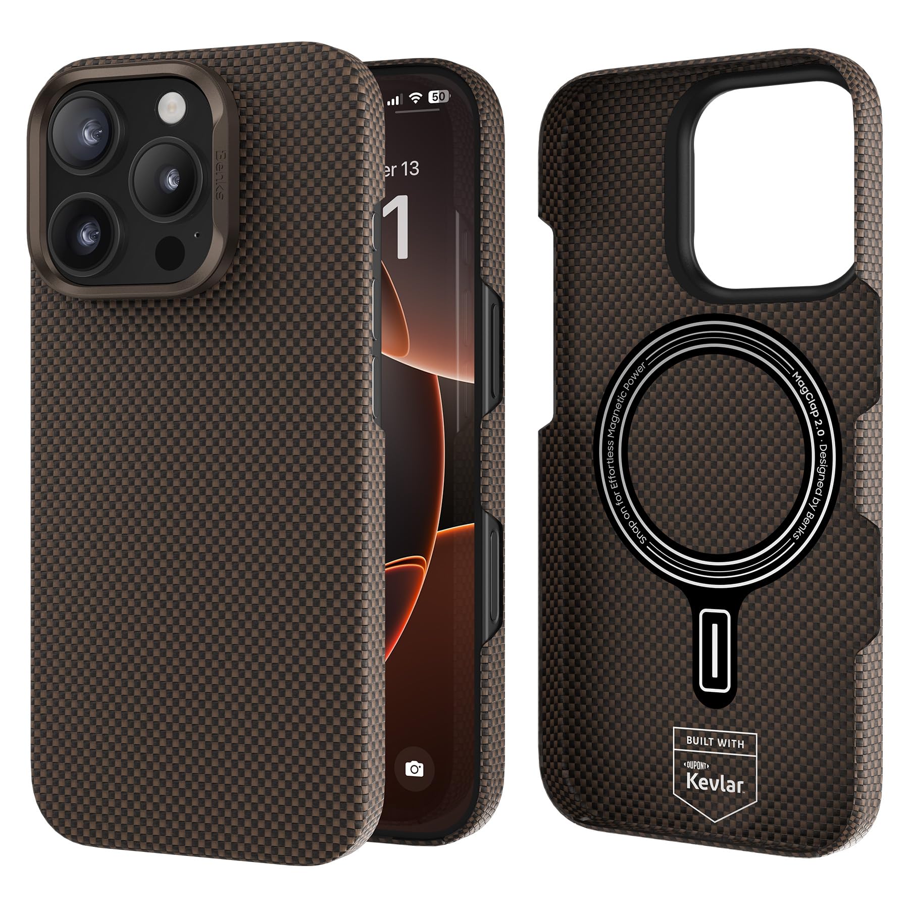 Funda Benks Para Iphone 16 Pro Armortint Armorair De Fibra De Kevlar - Venta Internacional.