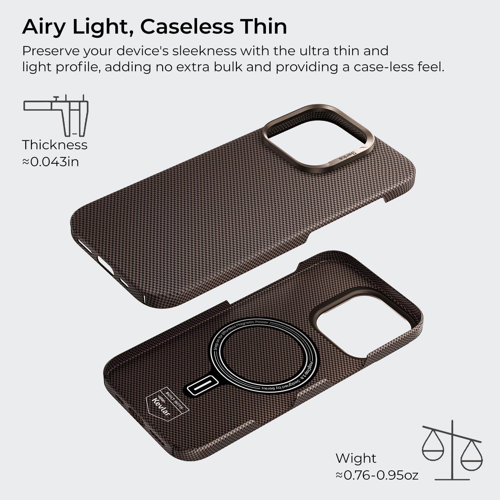 Foto 4 pulgar | Funda Benks Para Iphone 16 Pro Armortint Armorair De Fibra De Kevlar - Venta Internacional.