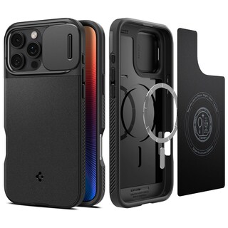 Foto 1 | Funda Spigen Optik Armor Magfit Para Iphone 16 Pro, Color Negro - Venta Internacional.