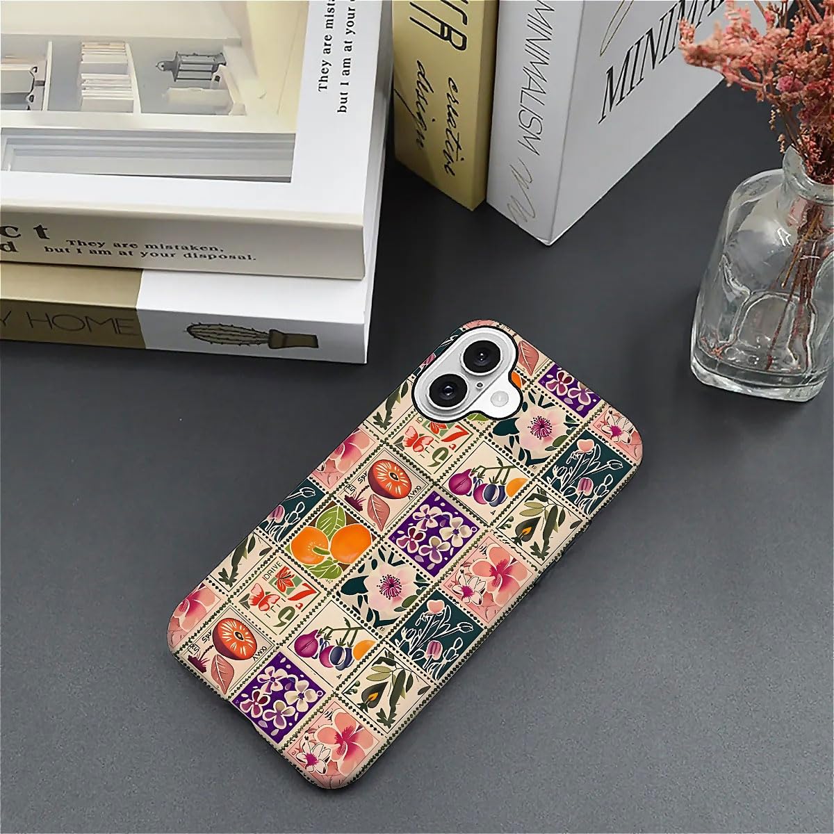 Foto 4 | Funda De Teléfono Genérica Para Iphone 16 Plus Vintage Stamp Collage - Venta Internacional.