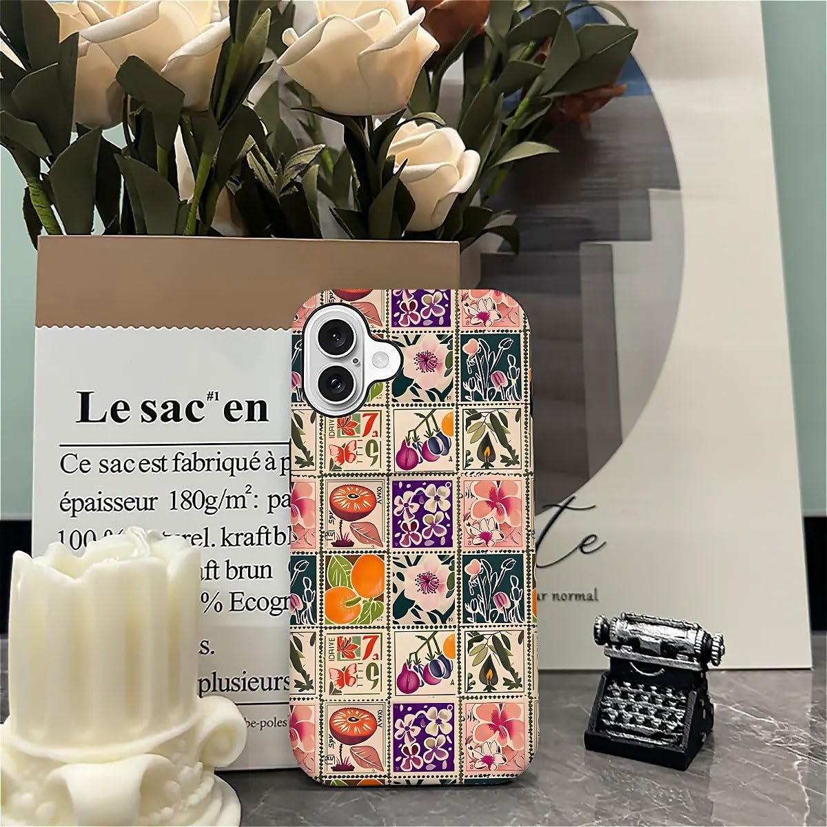 Foto 7 pulgar | Funda De Teléfono Genérica Para Iphone 16 Plus Vintage Stamp Collage - Venta Internacional.