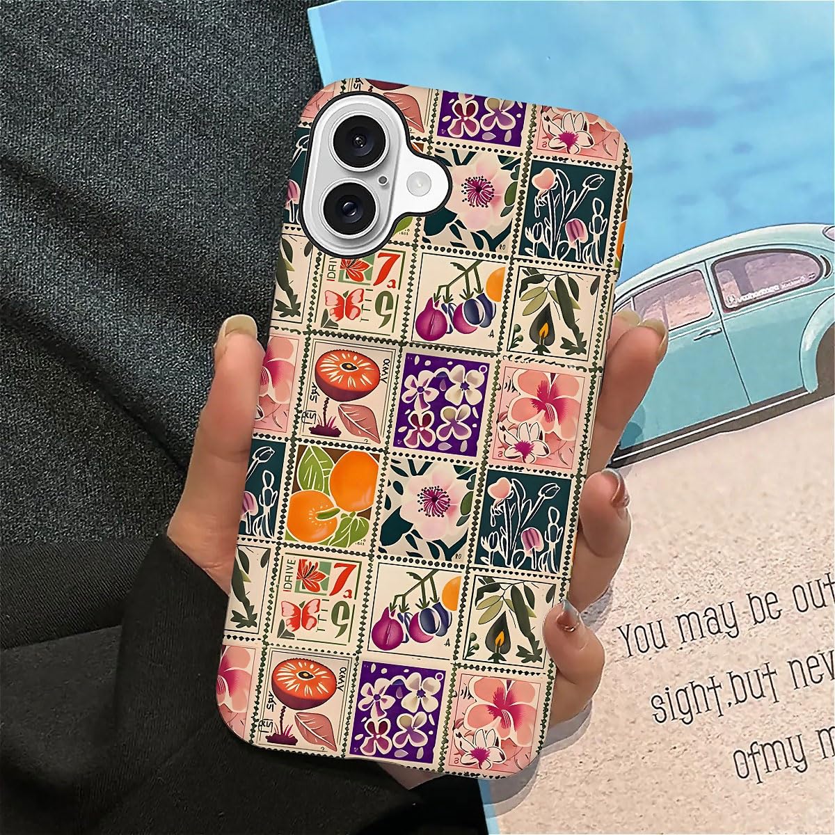 Foto 8 pulgar | Funda De Teléfono Genérica Para Iphone 16 Plus Vintage Stamp Collage - Venta Internacional.