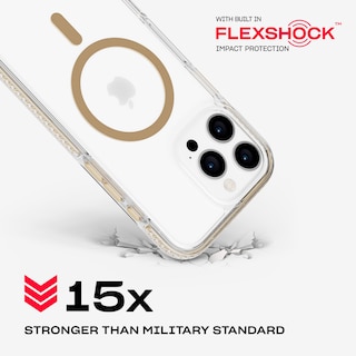 Foto 3 | Funda De Teléfono Tech21 Evocrystal Para Iphone 16 Pro Max Gold - Venta Internacional.