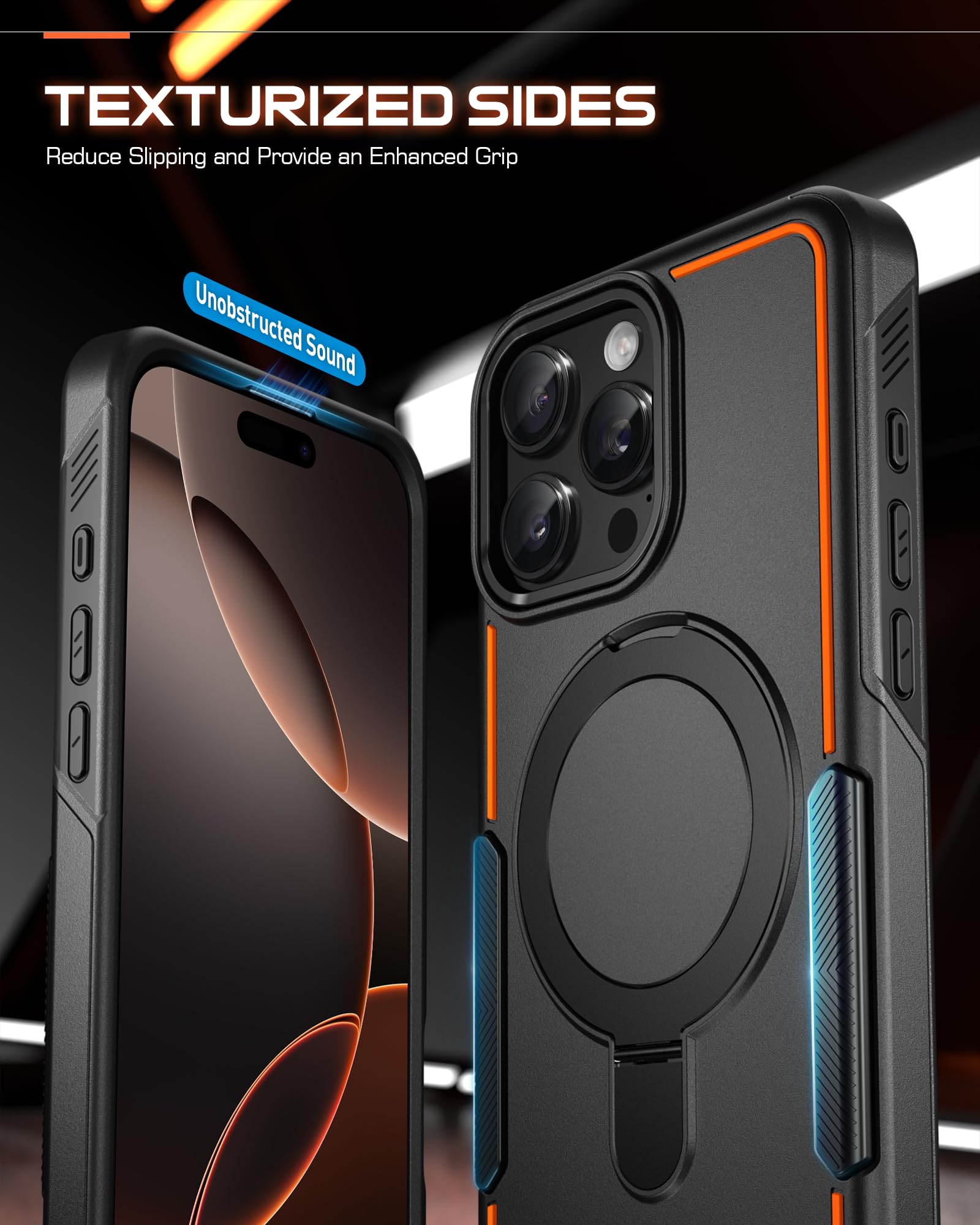 Foto 4 | Funda De Teléfono Poetic Neon Con Forma De Anillo Magnético Con Soporte Para Iphone 16 Pro Max - Venta Internacional.
