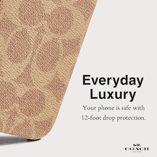 Foto 3 | Funda Para Teléfono Coach Signature Canvas Slim Wrap Para Iphone 16 Pro - Venta Internacional.