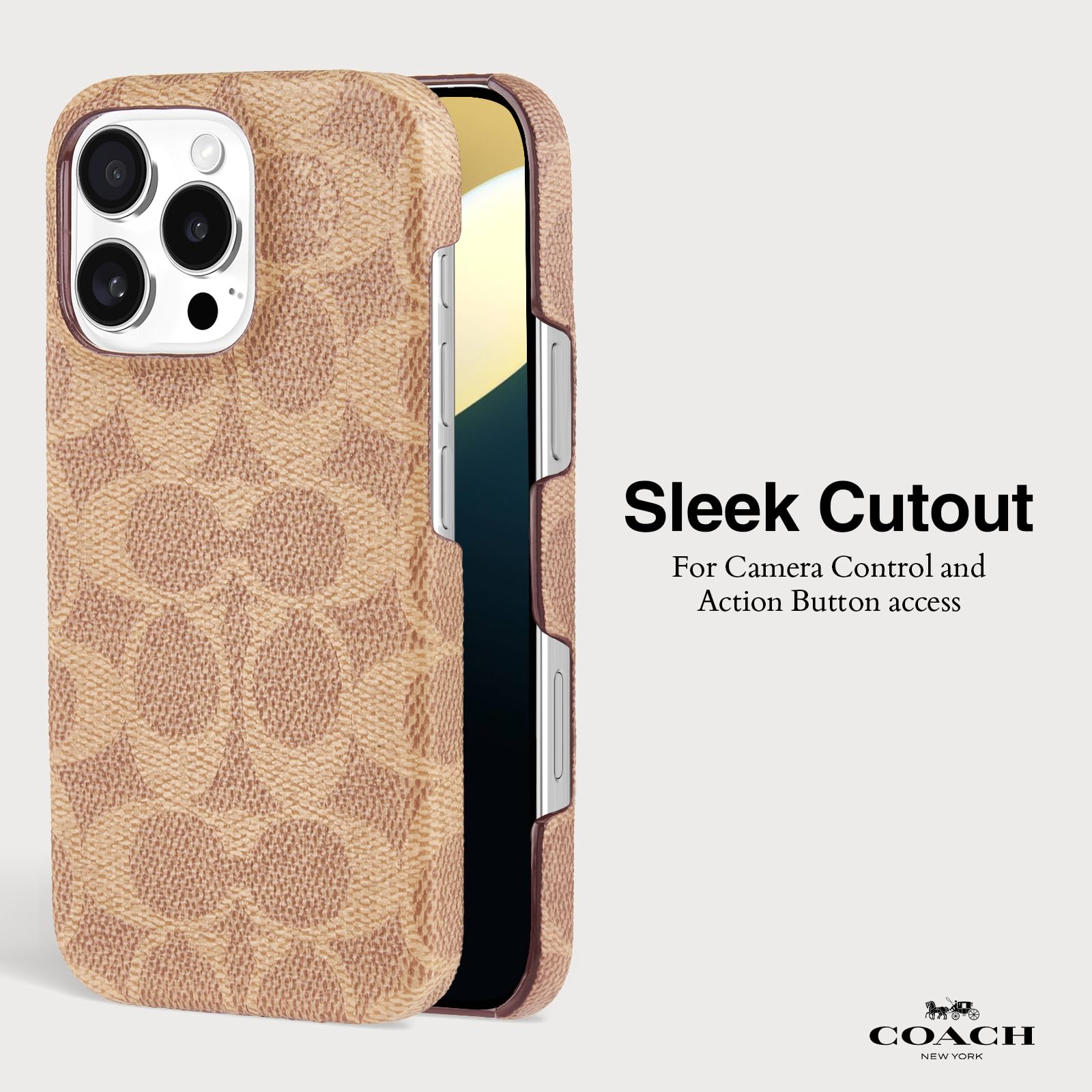 Foto 5 pulgar | Funda Para Teléfono Coach Signature Canvas Slim Wrap Para Iphone 16 Pro - Venta Internacional.