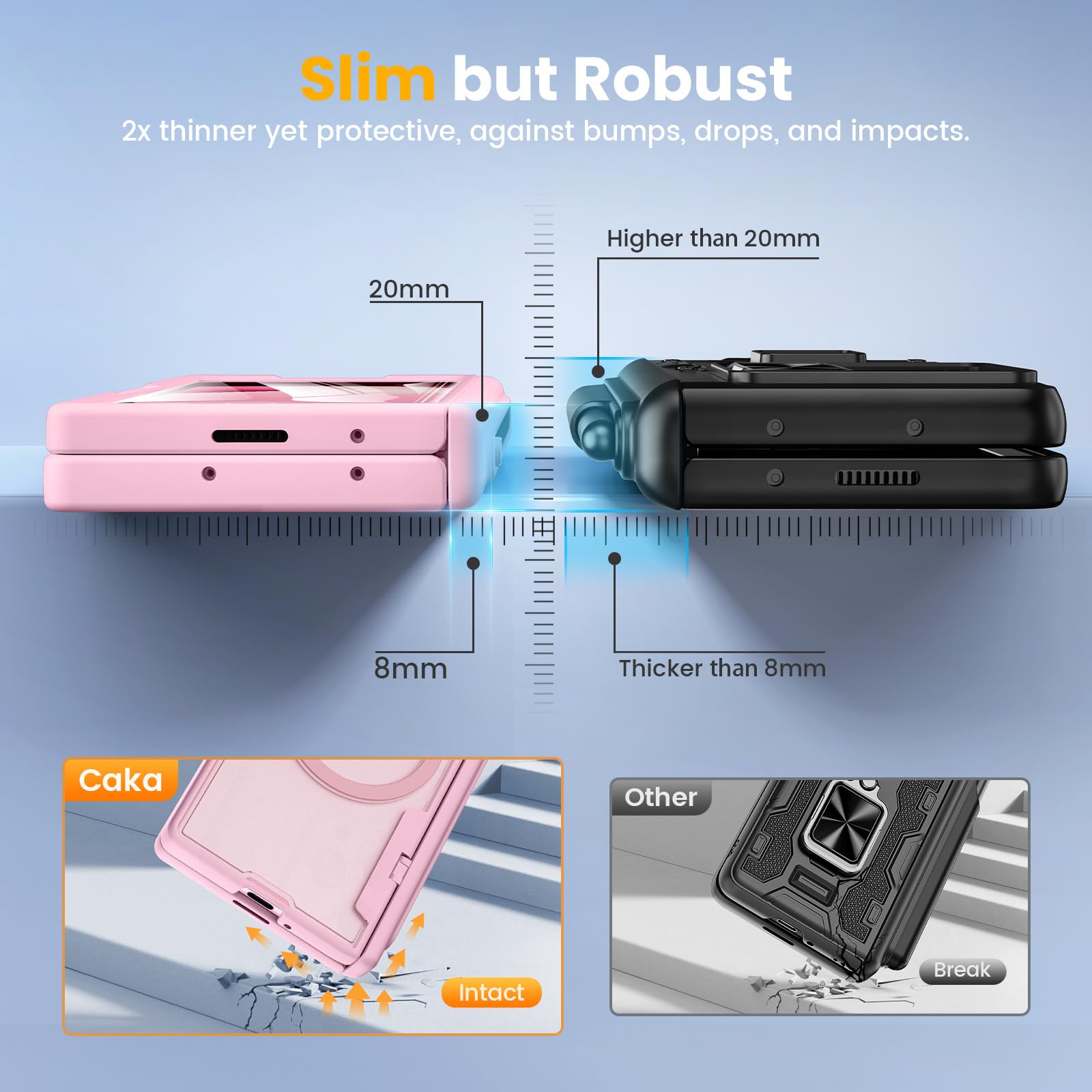 Foto 4 pulgar | Funda Caka Para Samsung Galaxy Z Fold 6 Con Soporte Para Bolígrafos, Color Rosa - Venta Internacional.