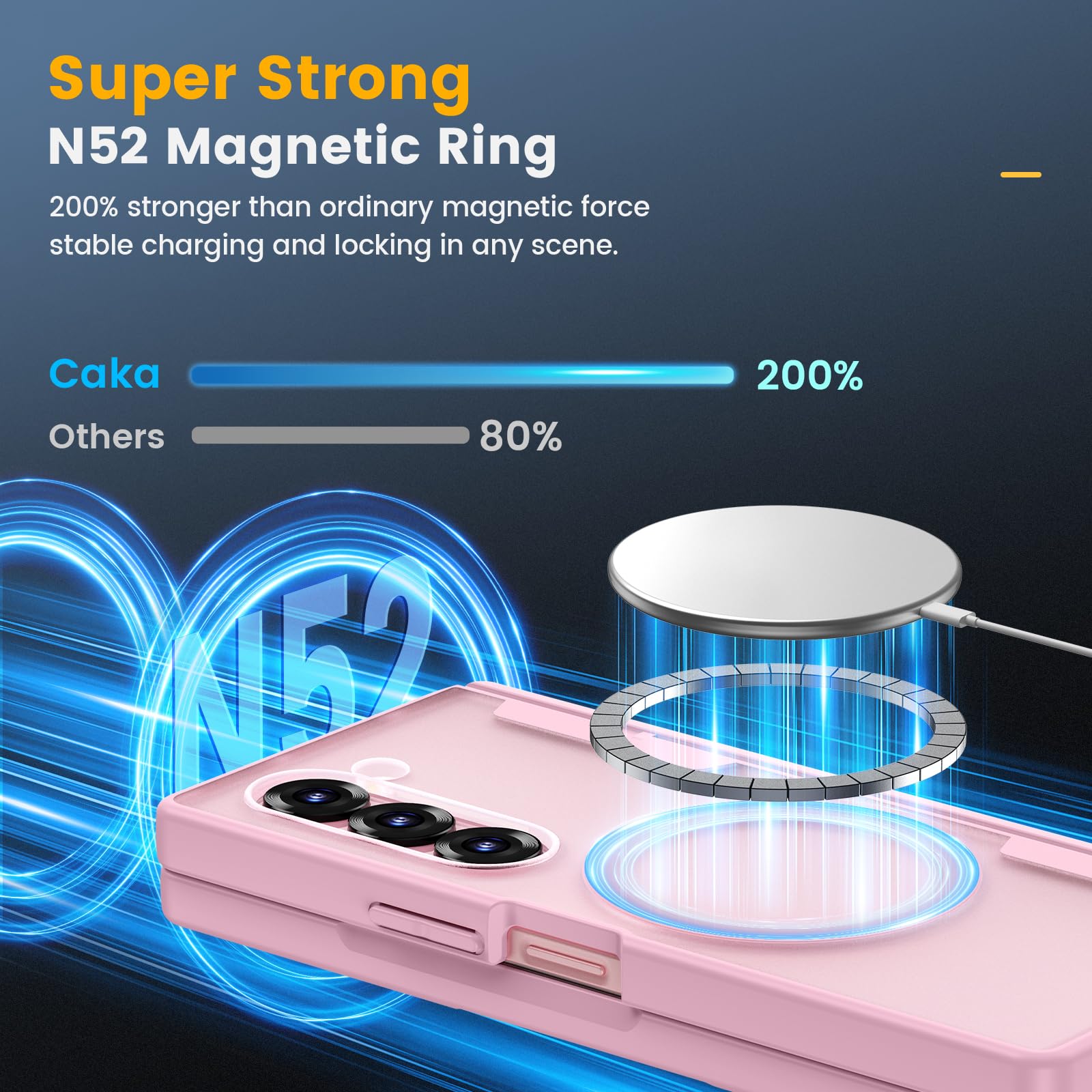 Foto 5 pulgar | Funda Caka Para Samsung Galaxy Z Fold 6 Con Soporte Para Bolígrafos, Color Rosa - Venta Internacional.