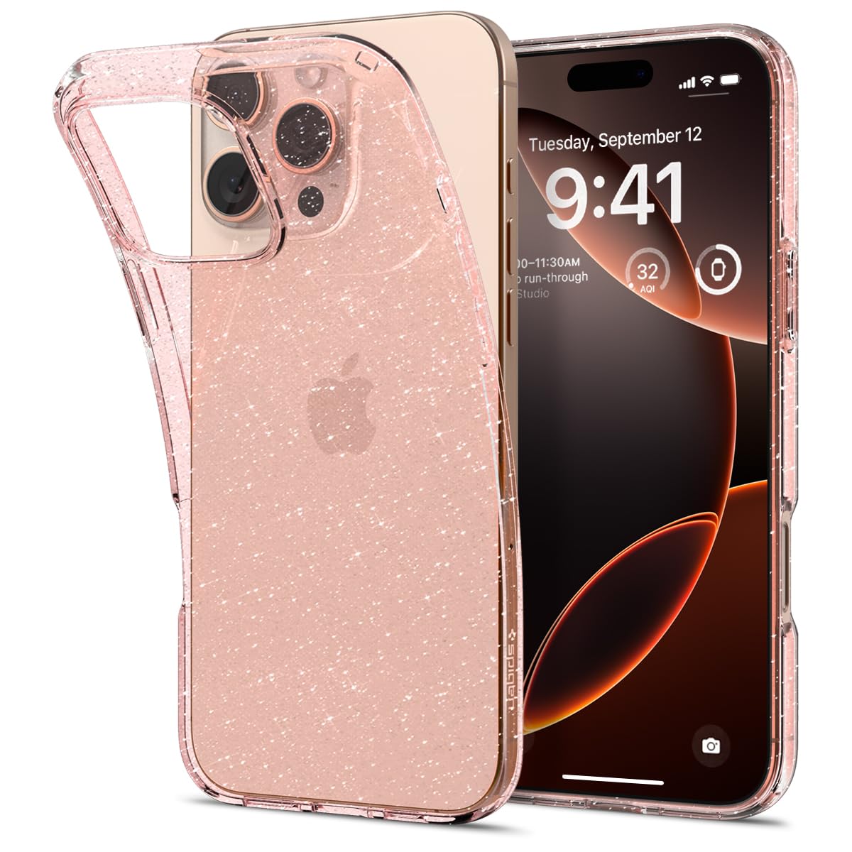 Foto 2 pulgar | Funda Spigen Liquid Crystal Glitter Para Iphone 16 Pro - Venta Internacional.