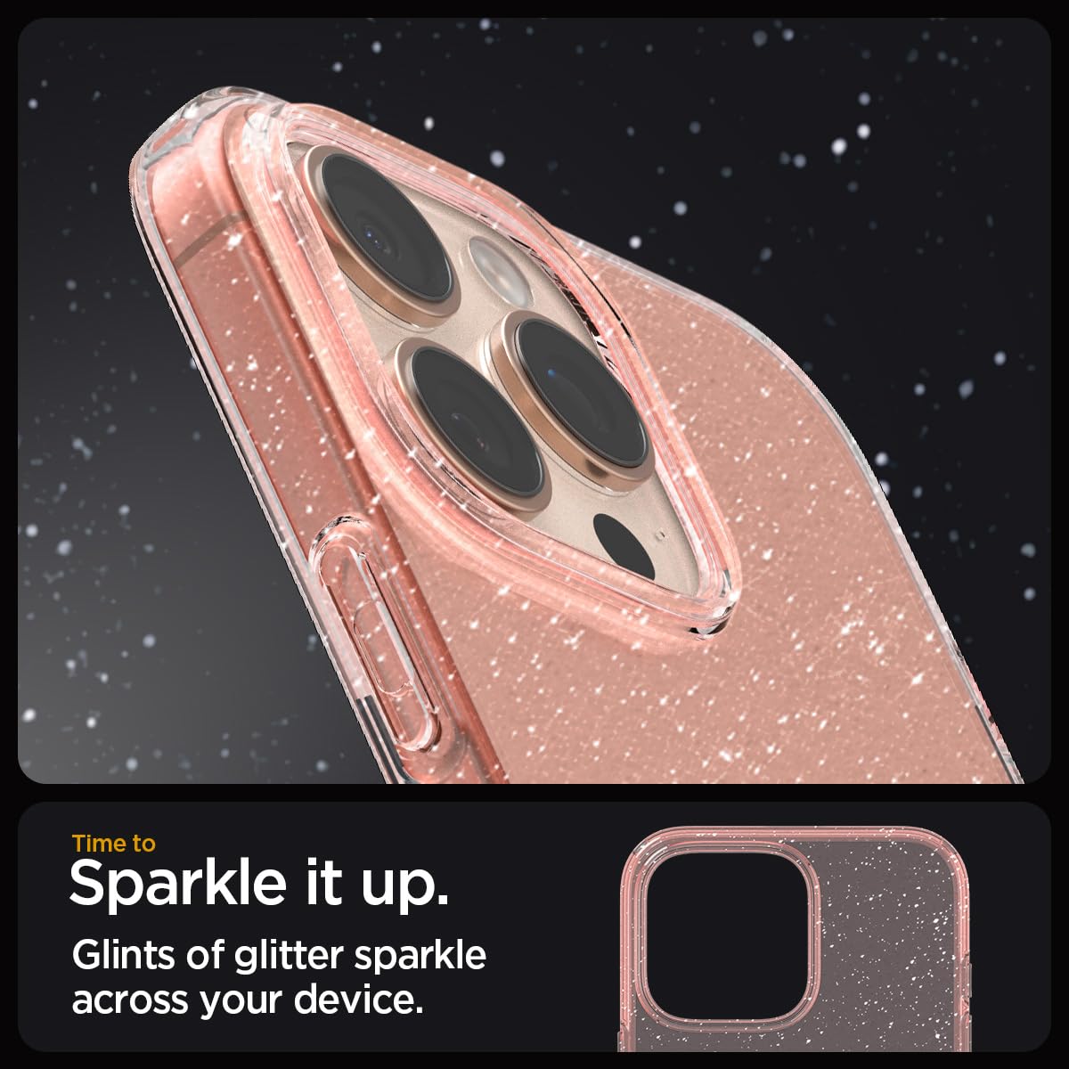 Foto 4 pulgar | Funda Spigen Liquid Crystal Glitter Para Iphone 16 Pro - Venta Internacional.