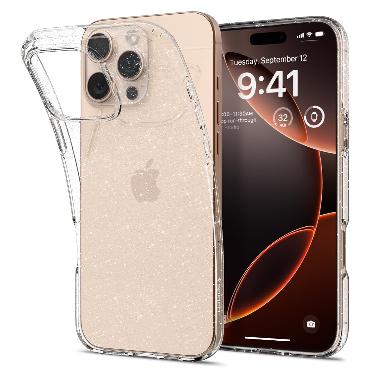 Foto 2 pulgar | Funda Spigen Liquid Crystal Glitter Para Iphone 16 Pro Max - Venta Internacional.