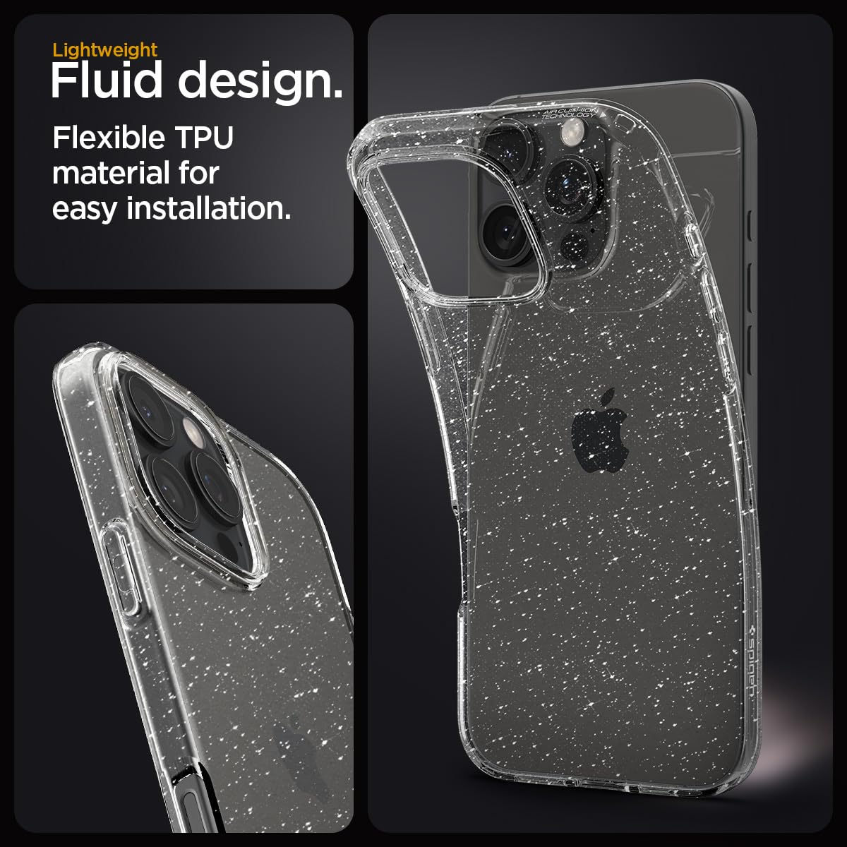 Foto 5 pulgar | Funda Spigen Liquid Crystal Glitter Para Iphone 16 Pro Max - Venta Internacional.