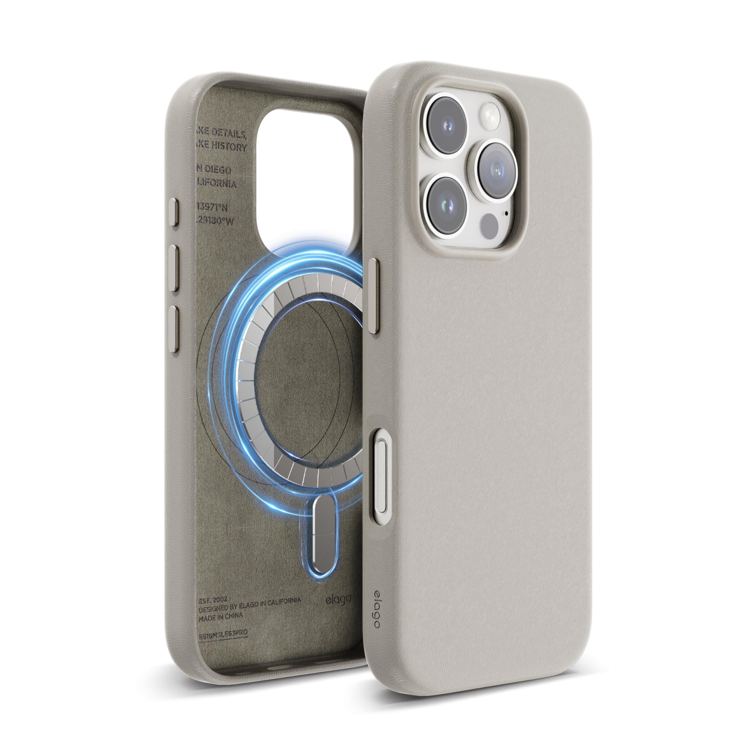 Funda De Piel Magnética Elago Compatible Con Iphone 16 Pro 6.3 - Venta Internacional.