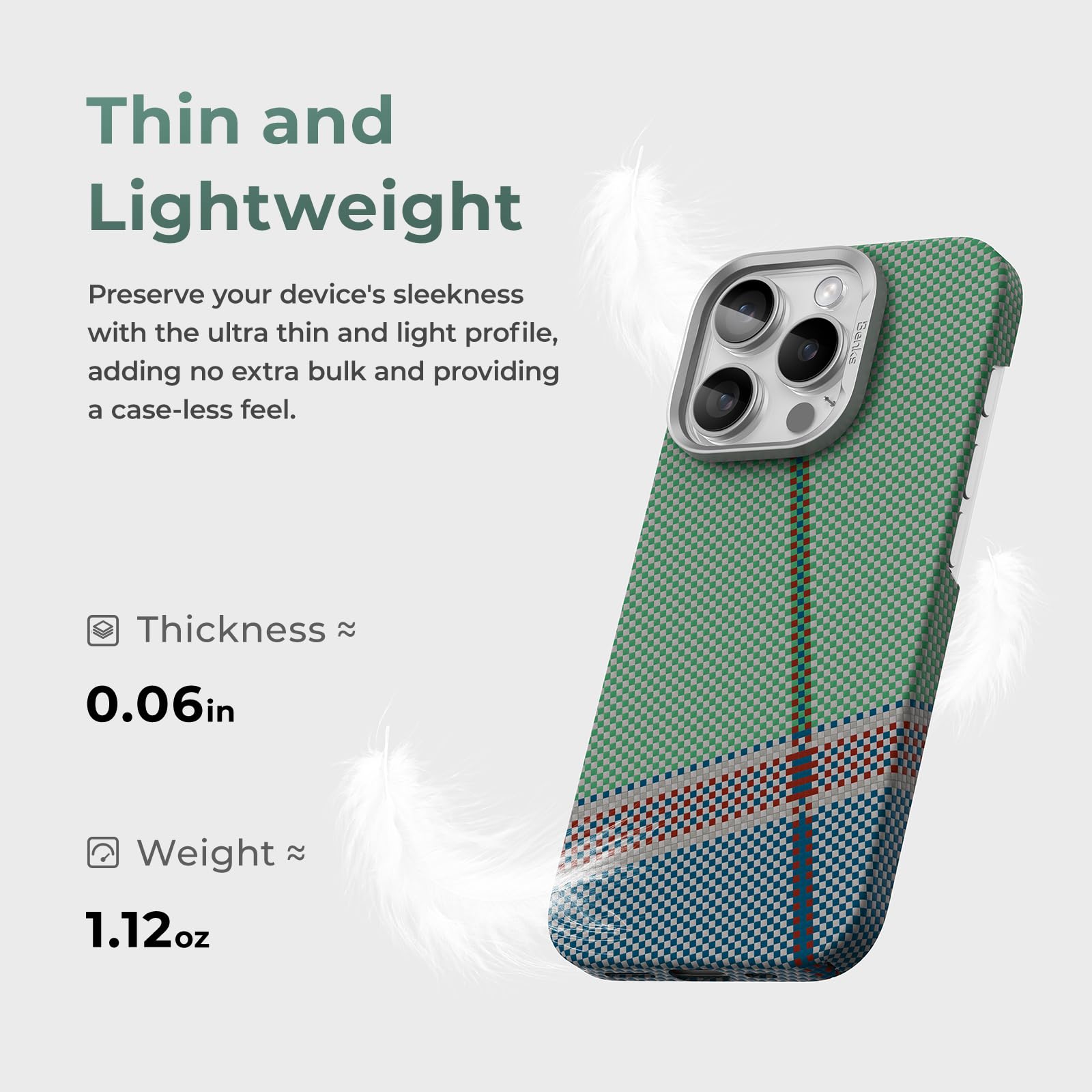 Foto 5 pulgar | Funda Benks Passiongreen Armorair Para Iphone 16 Pro Max - Venta Internacional.