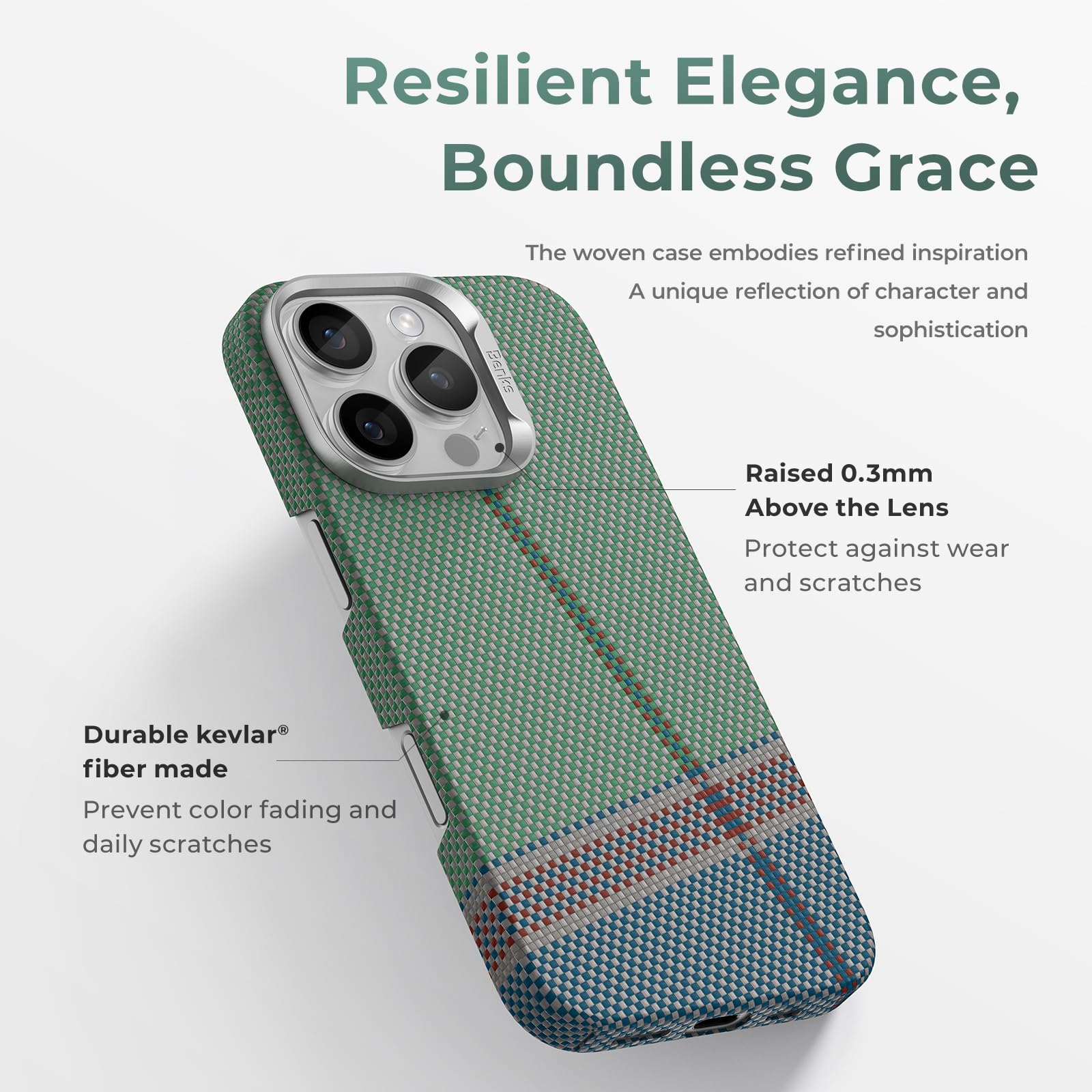 Foto 6 pulgar | Funda Benks Passiongreen Armorair Para Iphone 16 Pro Max - Venta Internacional.