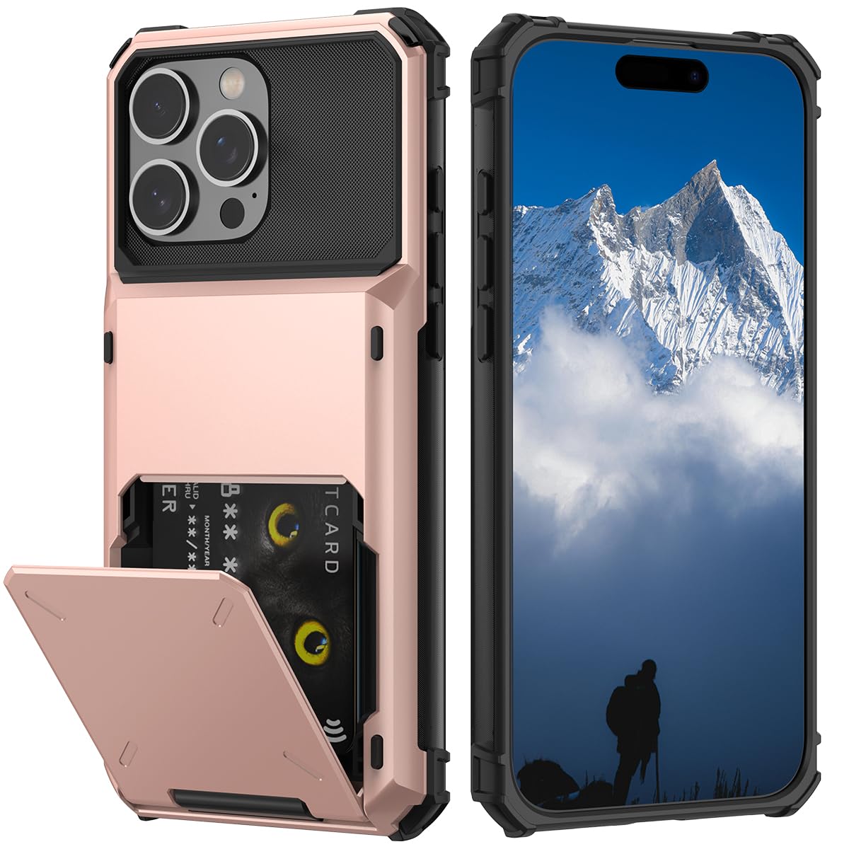 Foto 2 pulgar | Funda De Teléfono Nvollnoe Compatible Con Iphone 16 Pro Max Con Tarjetero - Venta Internacional.