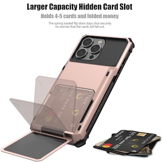 Foto 2 | Funda De Teléfono Nvollnoe Compatible Con Iphone 16 Pro Max Con Tarjetero - Venta Internacional.