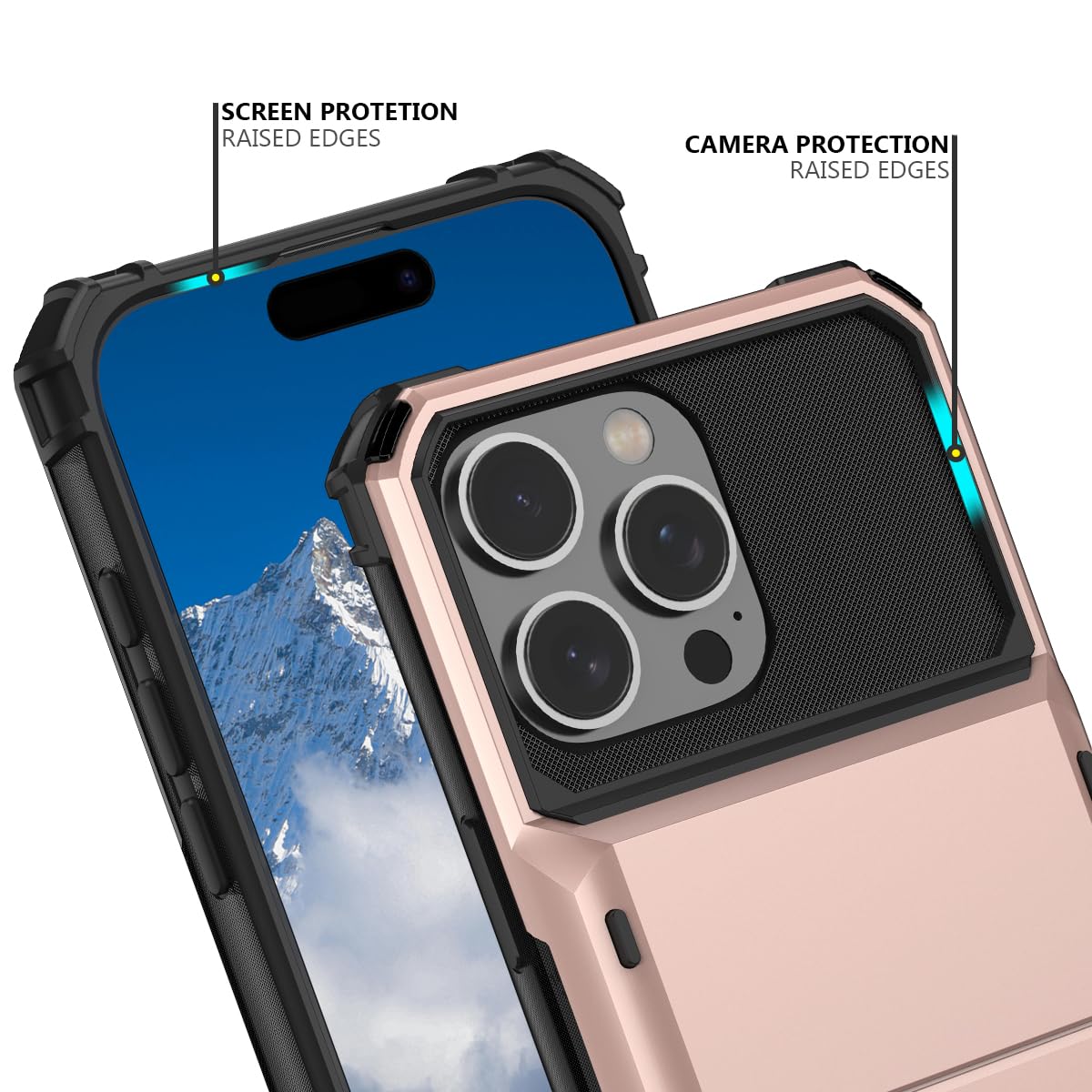 Foto 5 pulgar | Funda De Teléfono Nvollnoe Compatible Con Iphone 16 Pro Max Con Tarjetero - Venta Internacional.