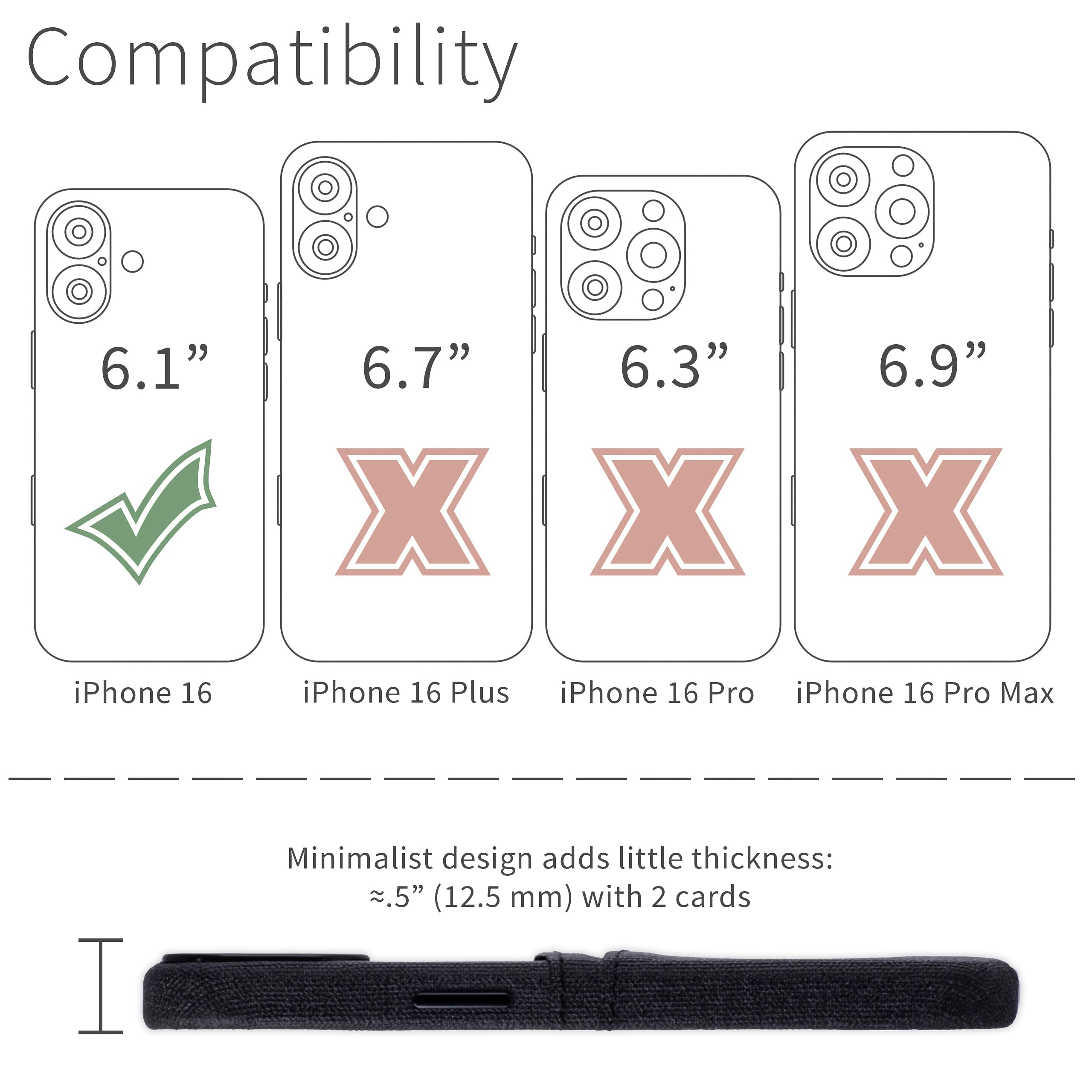 Foto 3 pulgar | Tarjetero Dockem M2 Luxe De Piel Sintética Estilo Lona Para Iphone 16, Color Azul - Venta Internacional.