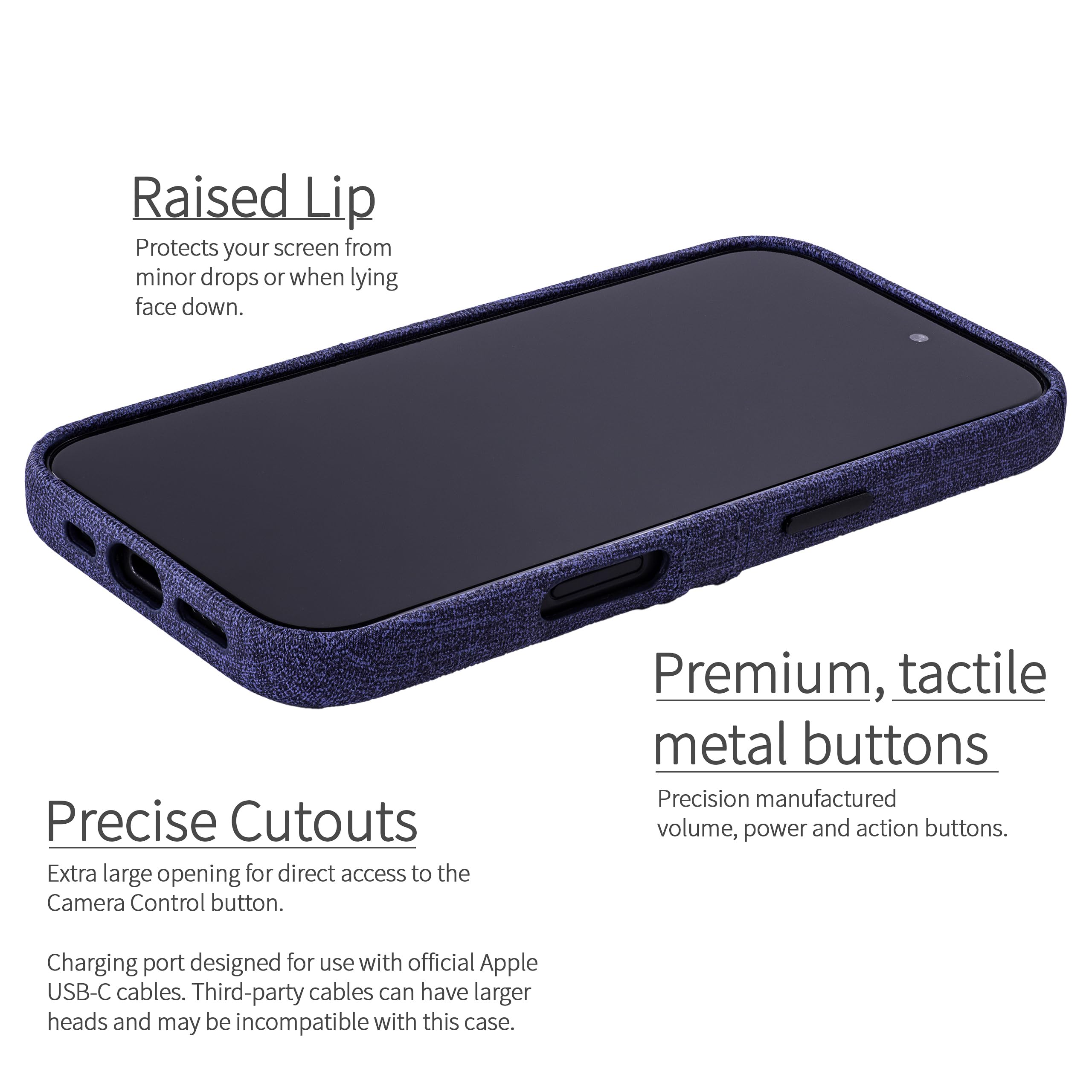 Foto 4 pulgar | Tarjetero Dockem M2 Luxe De Piel Sintética Estilo Lona Para Iphone 16, Color Azul - Venta Internacional.