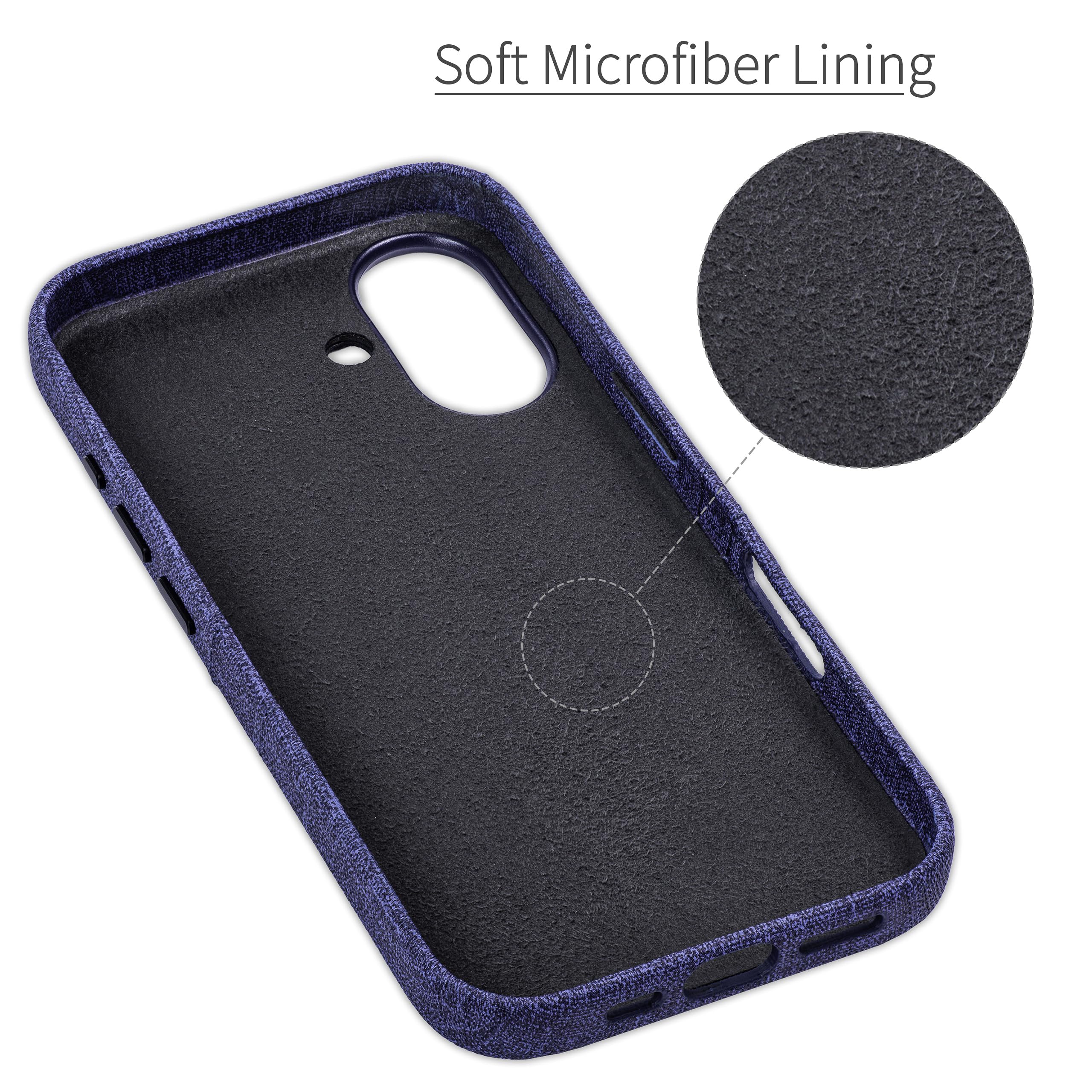 Foto 6 pulgar | Tarjetero Dockem M2 Luxe De Piel Sintética Estilo Lona Para Iphone 16, Color Azul - Venta Internacional.