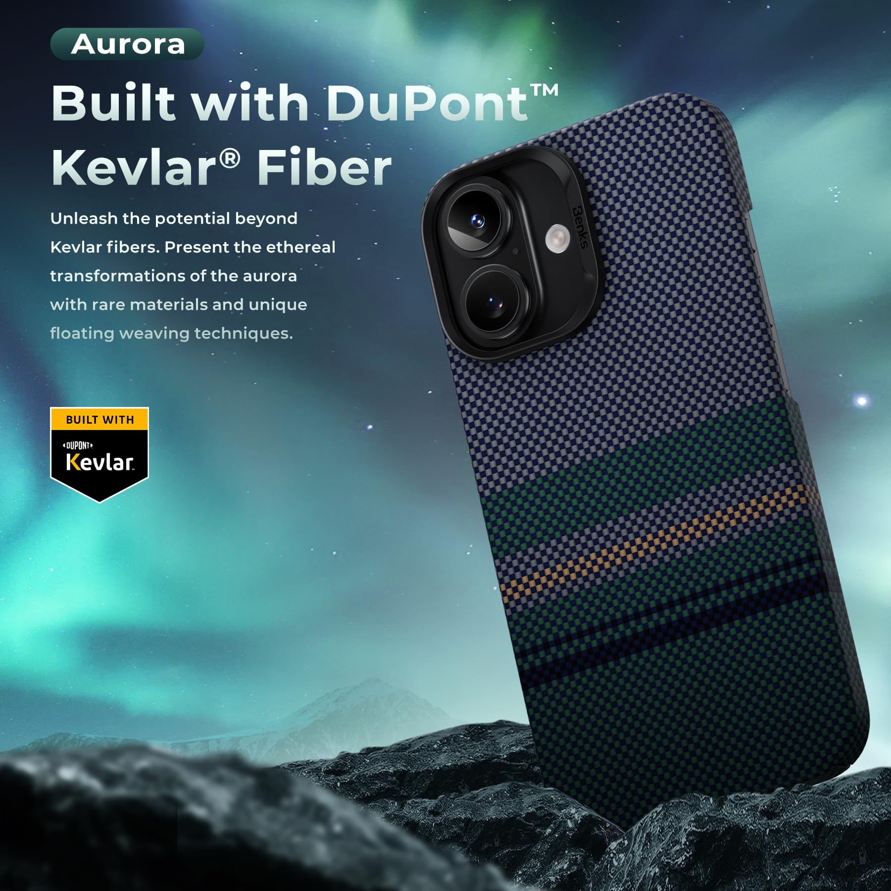 Foto 3 pulgar | Funda Benks Aurora Armorair Para Iphone 16 Plus Con Magsafe - Venta Internacional.