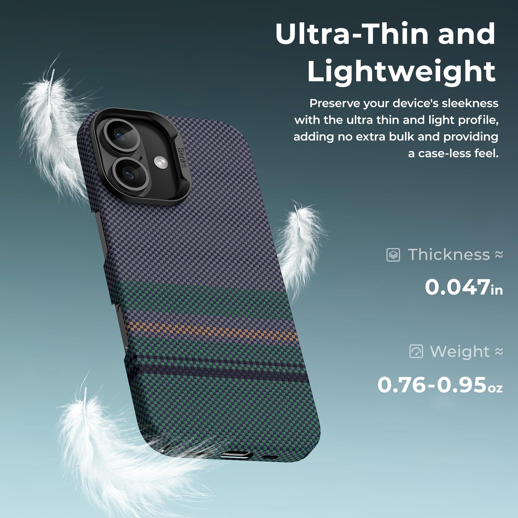 Foto 4 pulgar | Funda Benks Aurora Armorair Para Iphone 16 Plus Con Magsafe - Venta Internacional.