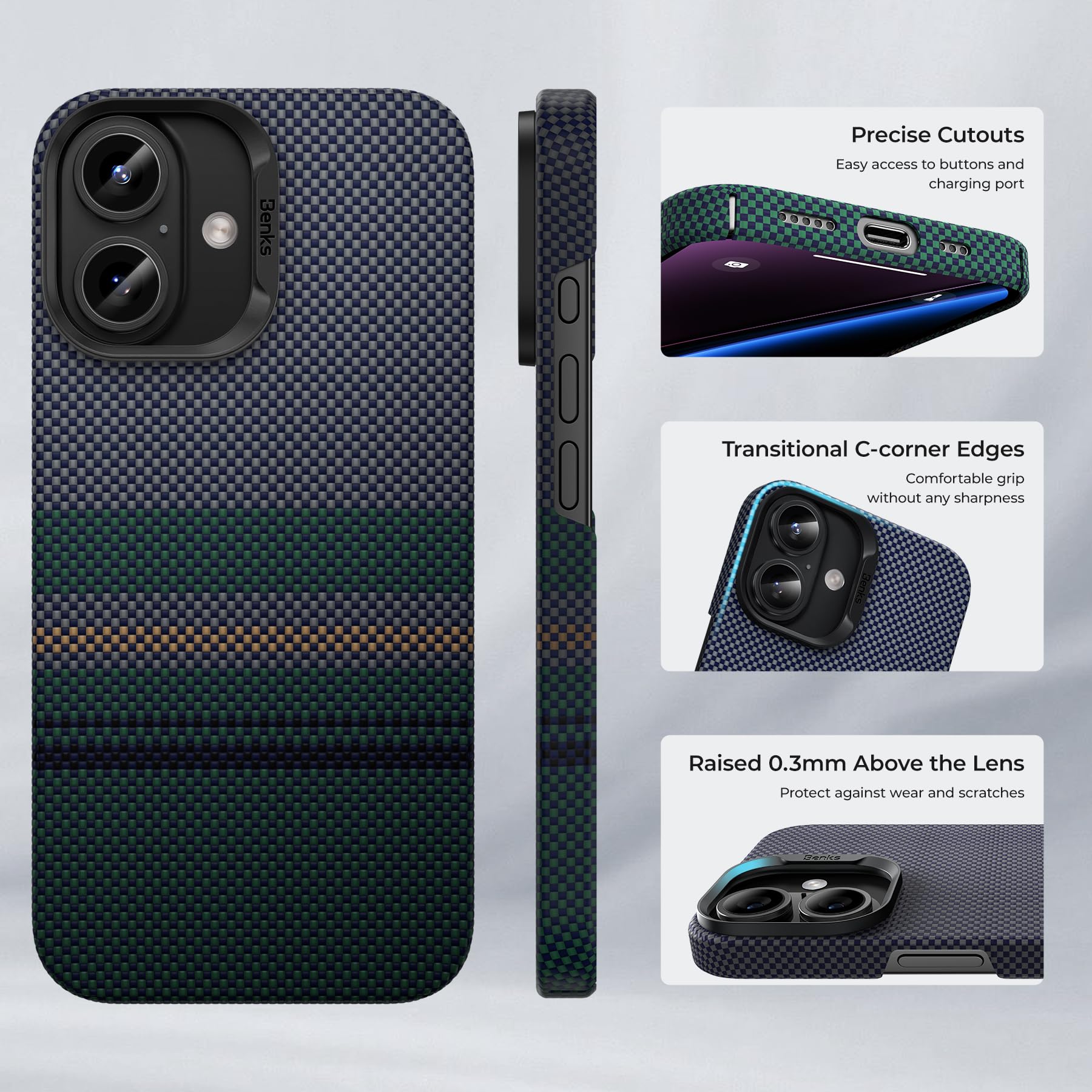 Foto 6 | Funda Benks Aurora Armorair Para Iphone 16 Plus Con Magsafe - Venta Internacional.