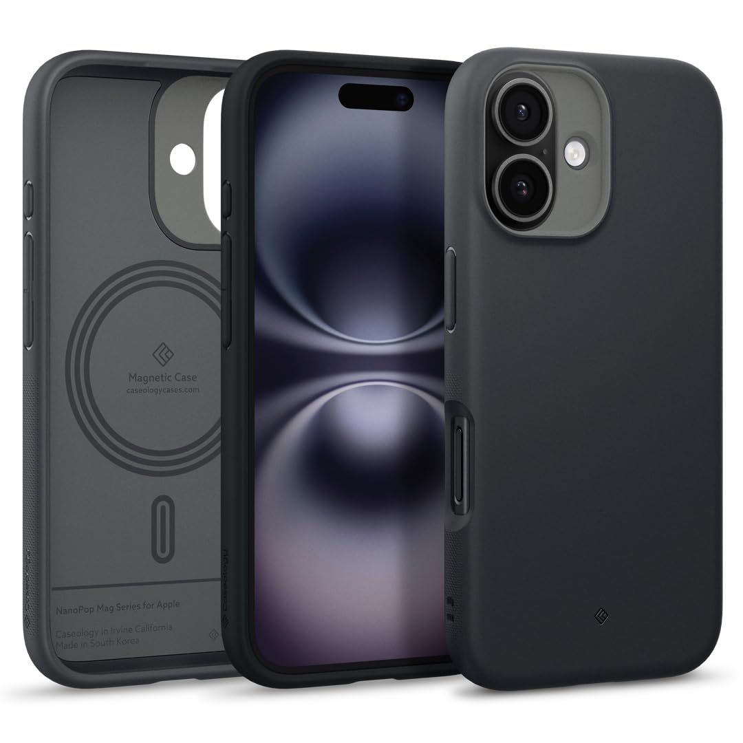 Funda De Teléfono Caseology Nano Pop Mag Para Iphone 16 Negra - Venta Internacional.