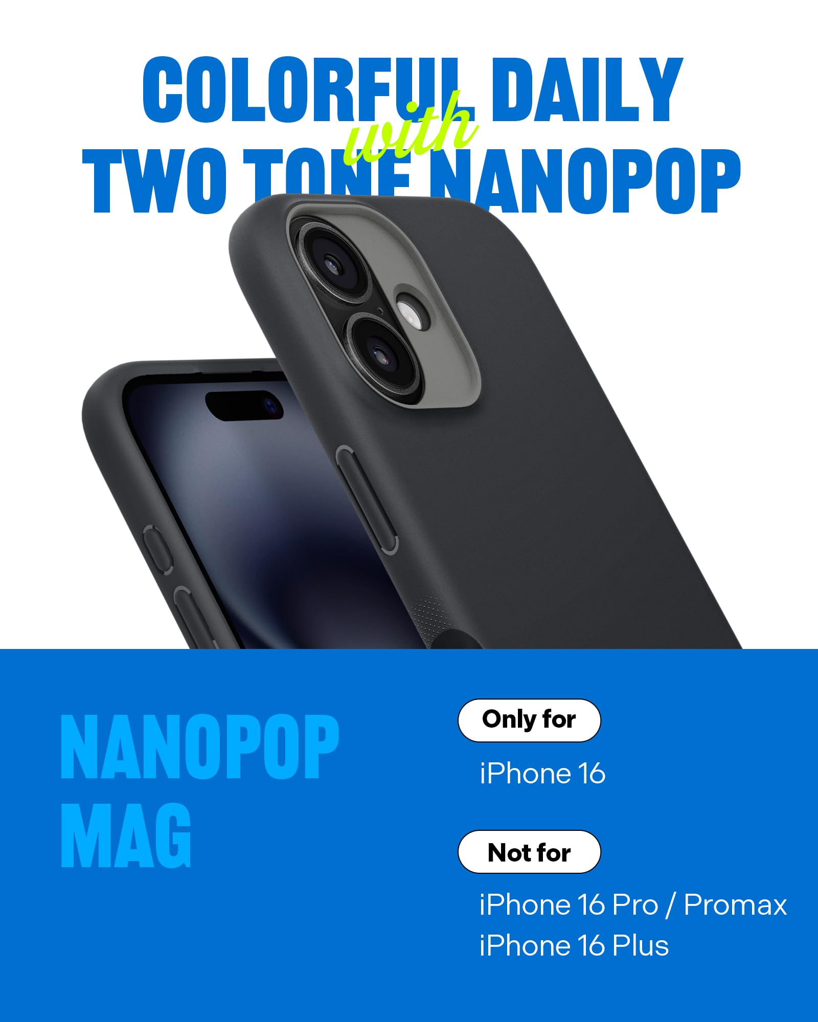 Foto 3 pulgar | Funda De Teléfono Caseology Nano Pop Mag Para Iphone 16 Negra - Venta Internacional.