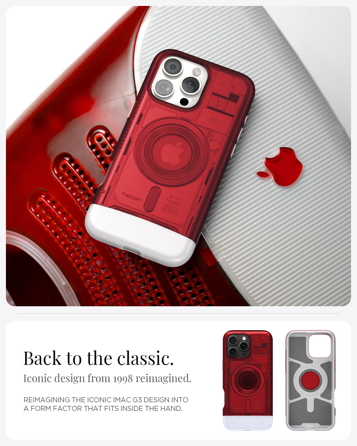 Foto 3 | Funda Spigen Classic C1 Magfit Para Iphone 16 Pro Ruby - Venta Internacional.