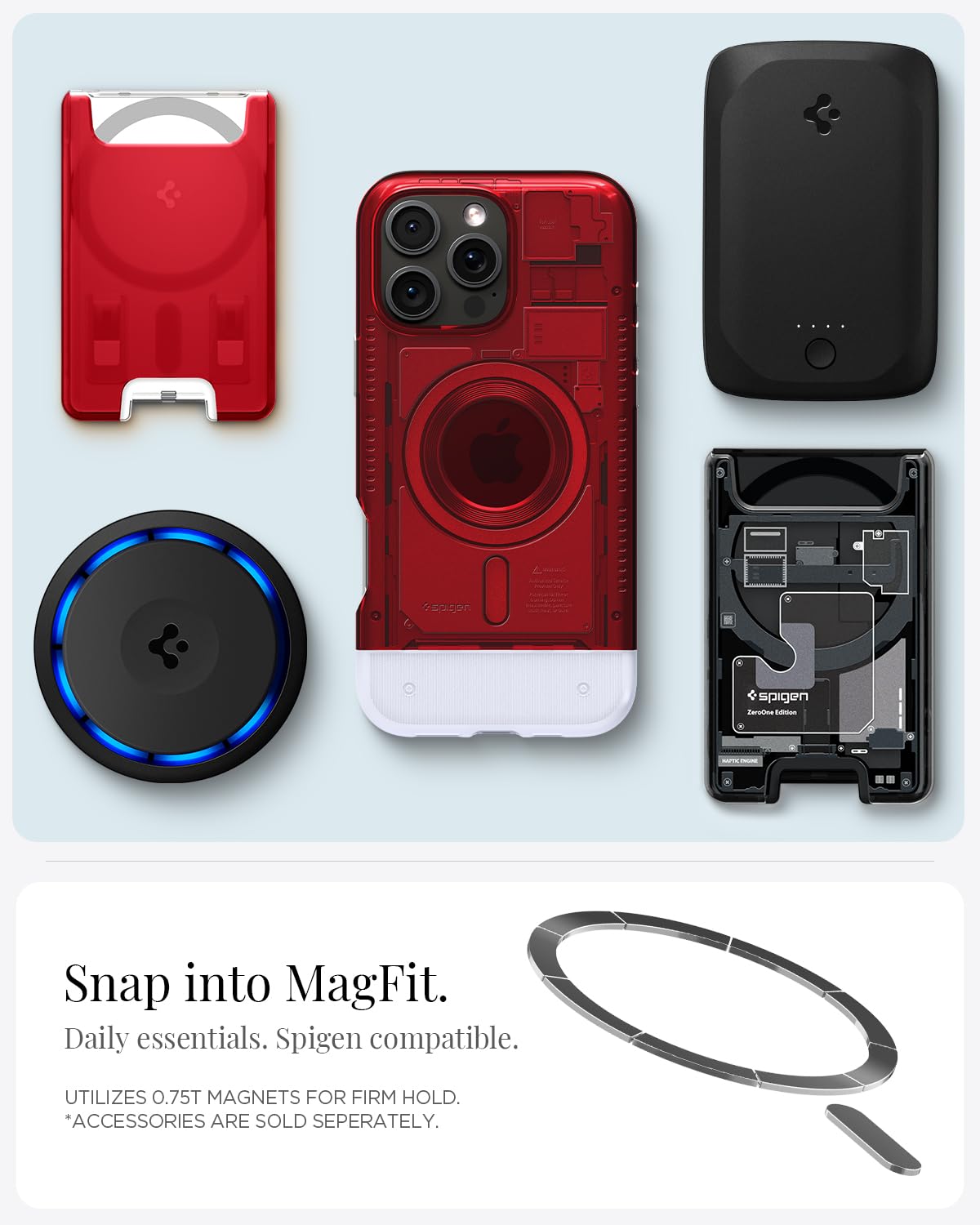 Foto 8 pulgar | Funda Spigen Classic C1 Magfit Para Iphone 16 Pro Ruby - Venta Internacional.