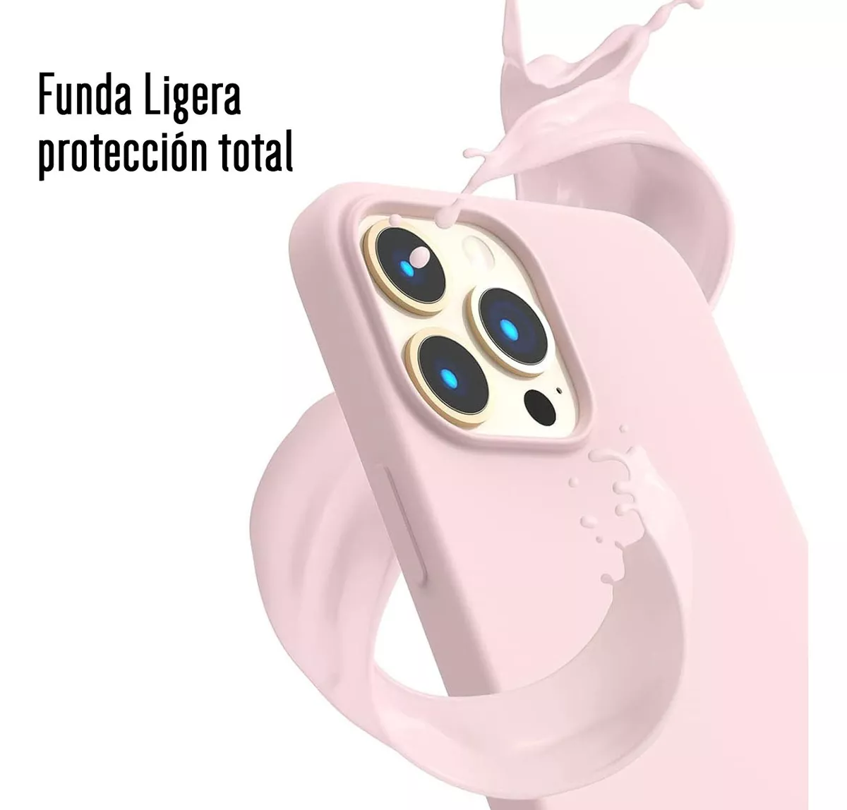 Foto 4 pulgar | Funda Para Iphone 14 Pro Silicon Interior Afelpado Con Mica