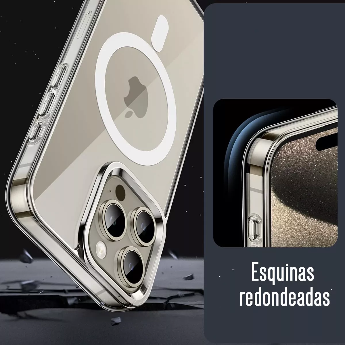 Foto 4 pulgar | Funda Para Iphone 14 Pro Con Magsafe Carga Inalámbrica Slim Transparente Magsafe Clear