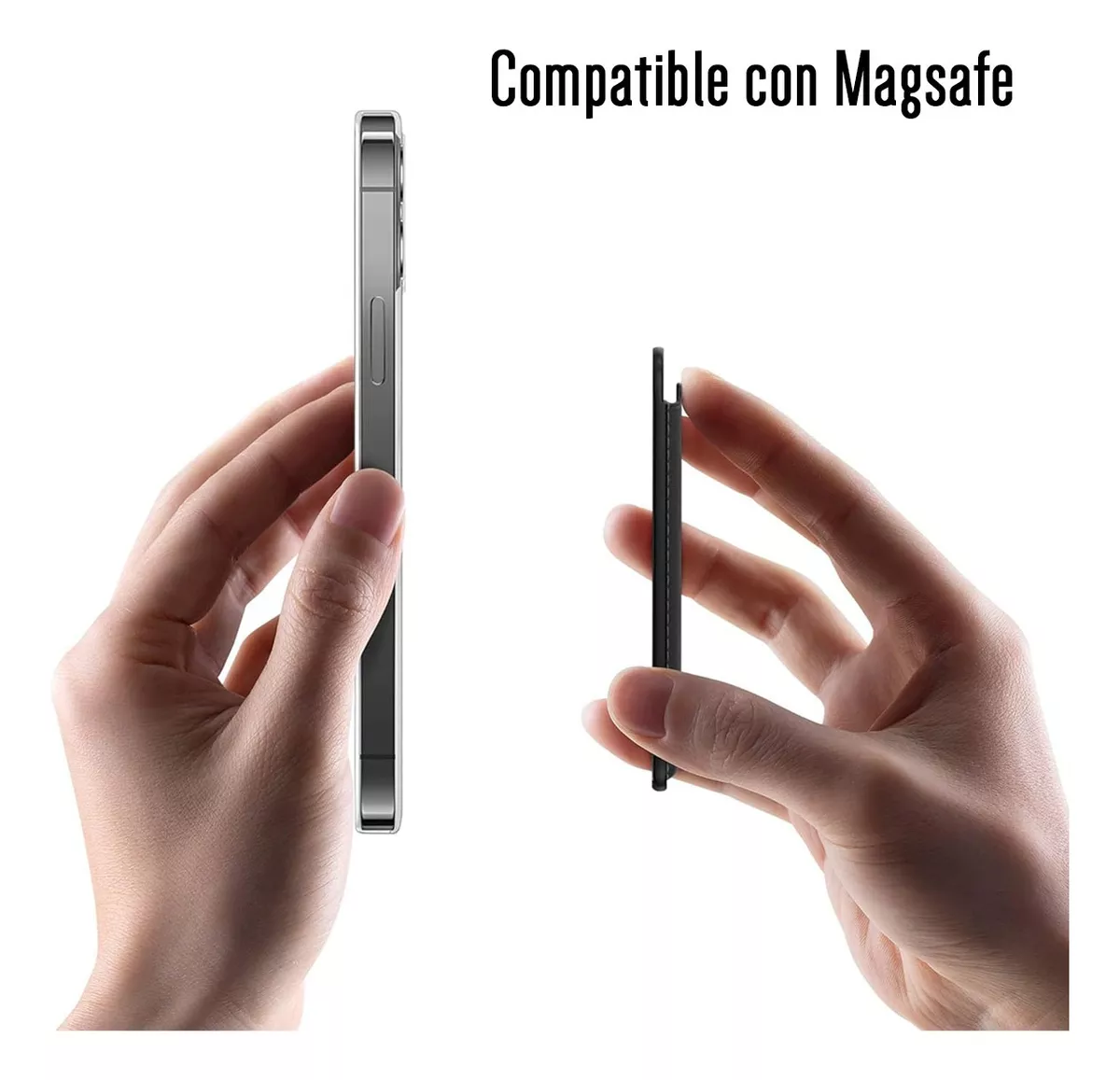 Foto 6 | Tarjetero Piel Pu Cartera Magnética Con Magsafe Para Iphone