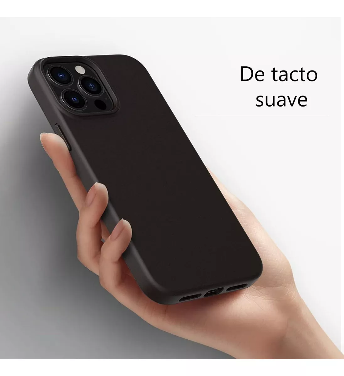 Foto 5 pulgar | Funda Para Iphone 15 Pro Max Silicon Interior Suave Afelpado Antigolpes