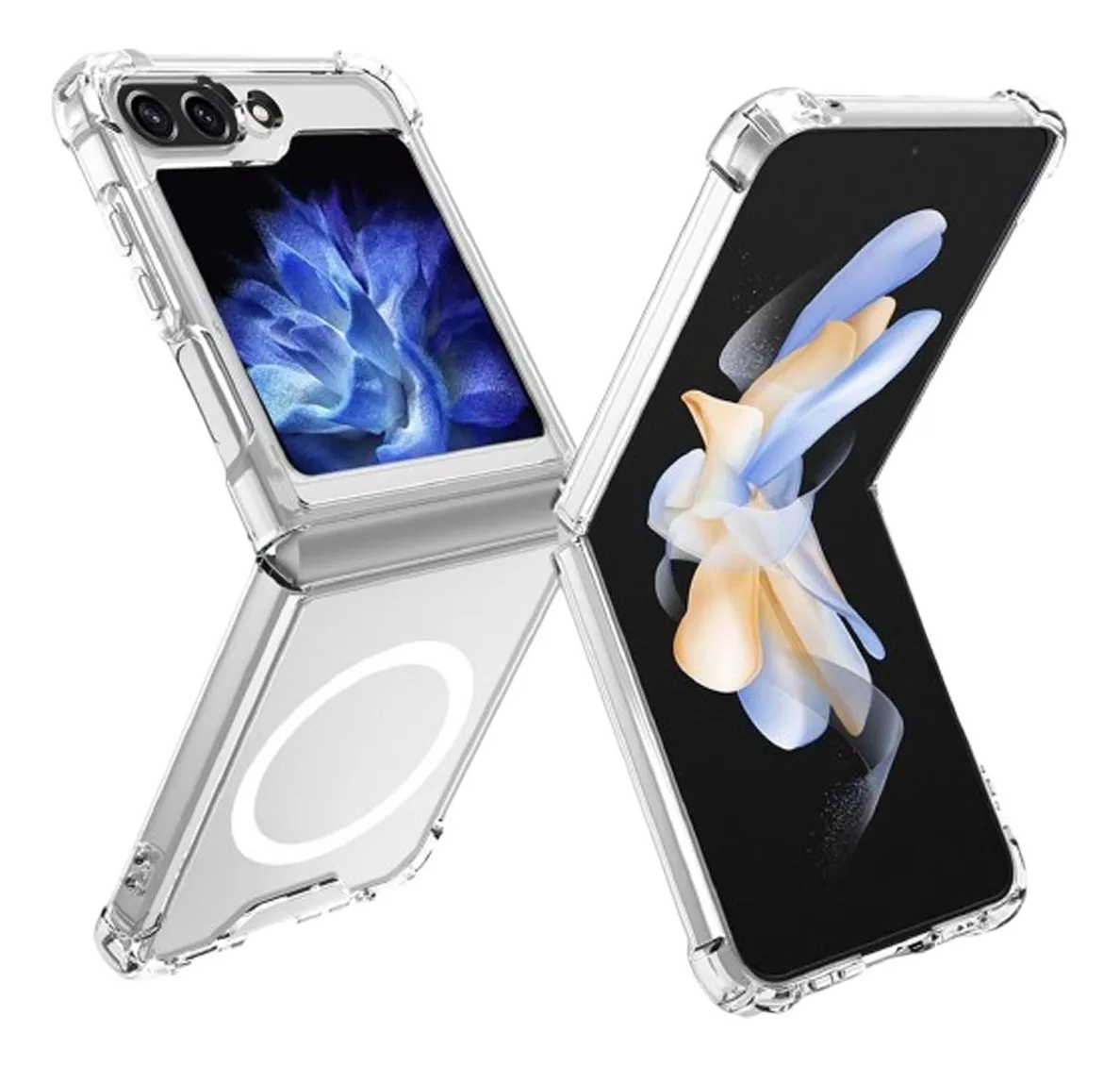 Funda Para Galaxy Z Flip 4 Con Magsafe Protección Militar Transparente Magsafe Clear