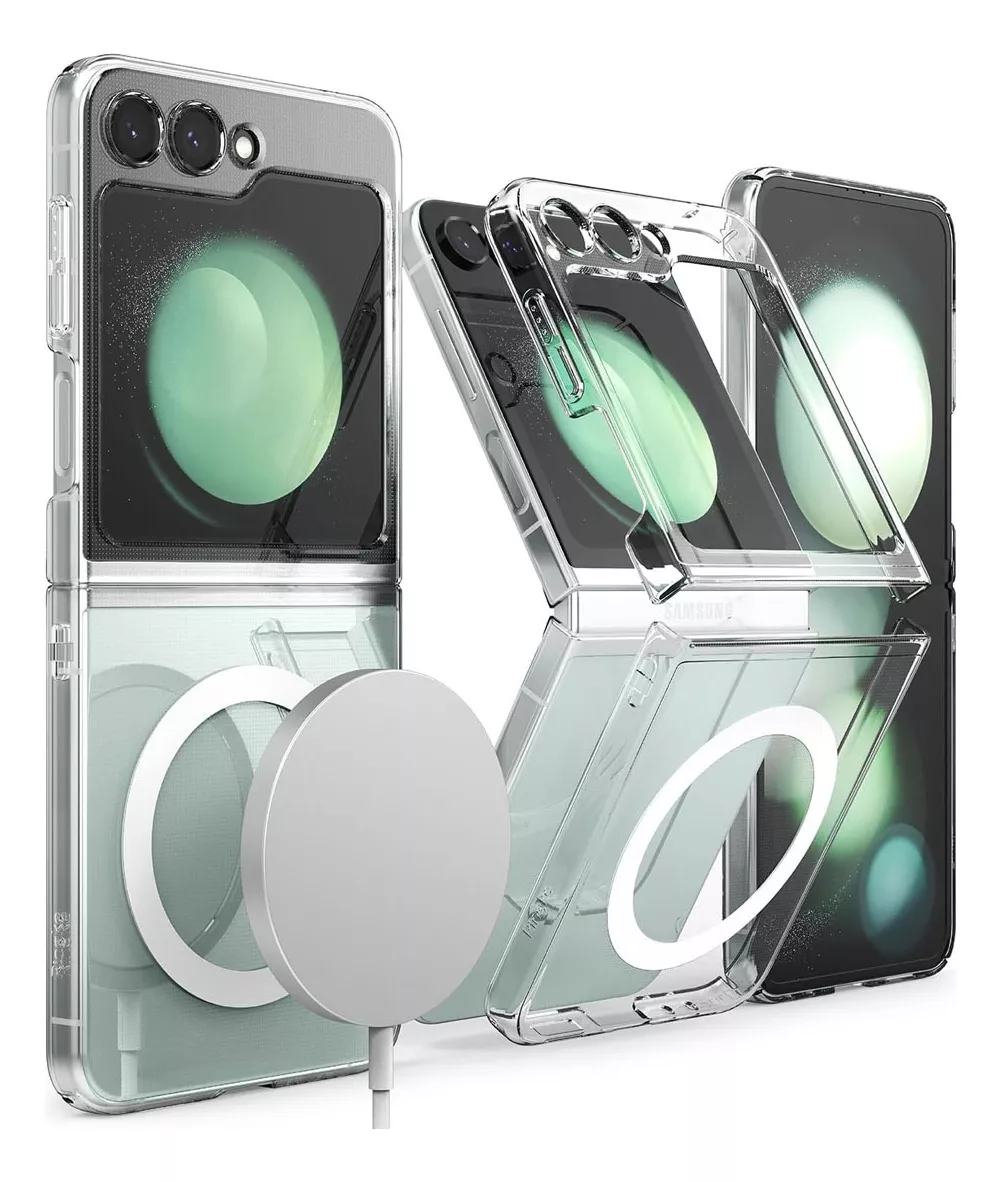 Foto 4 pulgar | Funda Para Galaxy Z Flip 4 Con Magsafe Protección Militar Transparente Magsafe Clear