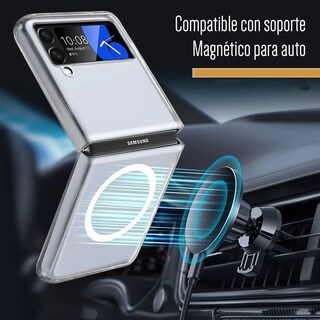 Foto 4 | Funda Para Galaxy Z Flip 4 Con Magsafe Protección Militar Transparente Magsafe Clear