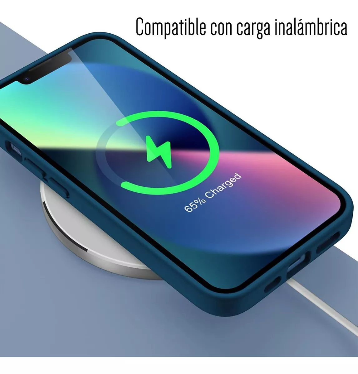 Foto 3 pulgar | Funda Para Iphone 14 Normal Silicon Suave Interior Afelpado Antigolpes