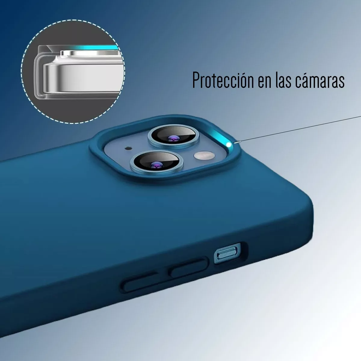 Foto 6 pulgar | Funda Para Iphone 14 Normal Silicon Suave Interior Afelpado Antigolpes